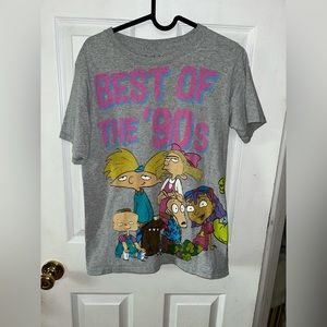 Nickelodeon 2020 Best Of The 90s Cartoon Graphic Tee Size XS Men in Grey